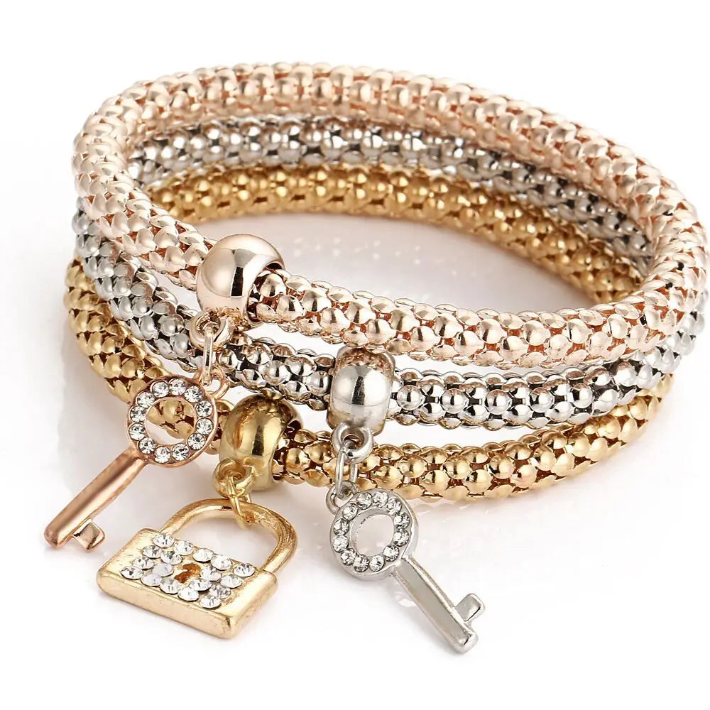 Crystal Charm Bangle — Boho Spiritual Jewelry Gift for Her
