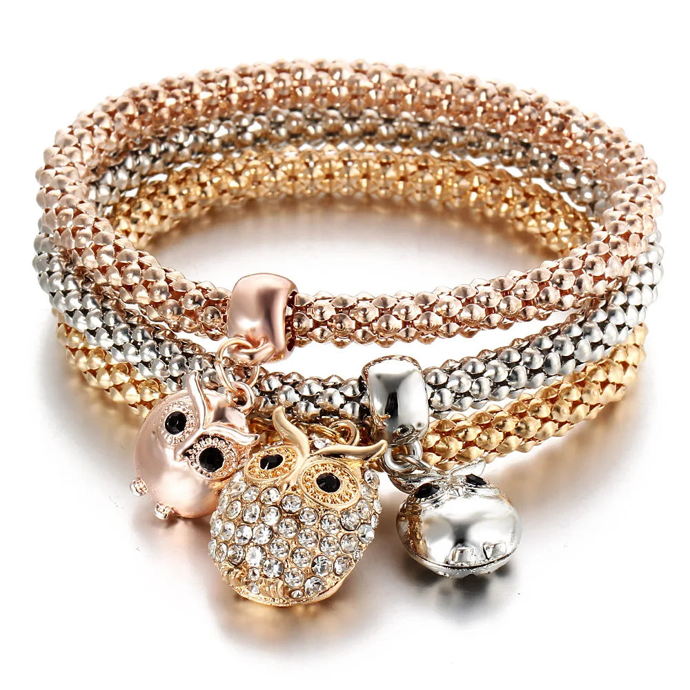 Crystal Charm Bangle — Boho Spiritual Jewelry Gift for Her