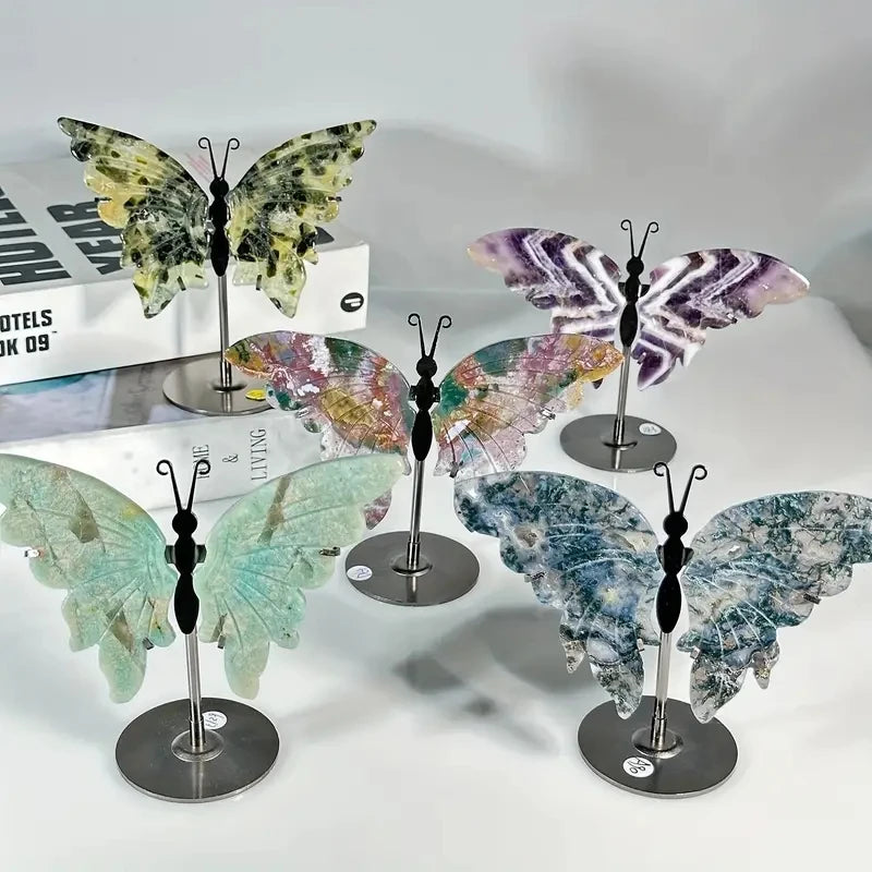 Crystal Butterfly Wings Carving — Polished Mixed Quartz | The Crystal Chooses You