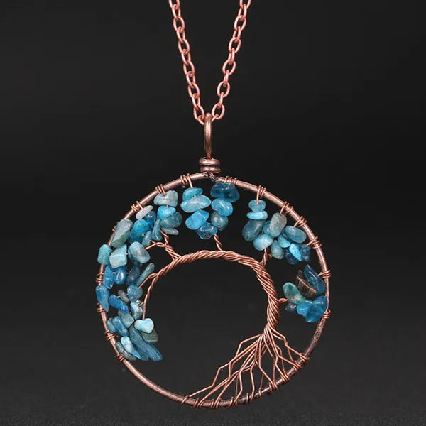 7 Chakra Tree of Life Pendant Necklace