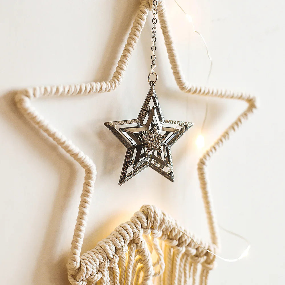 Boho Macrame Moon Dreamcatcher