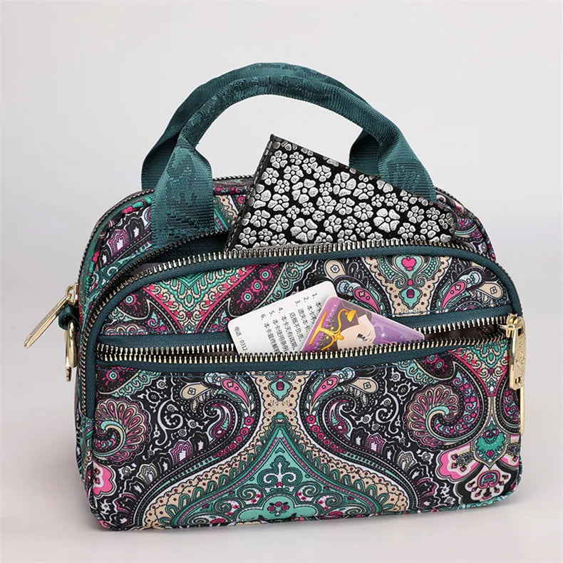 Whimsy Trail Small Printed Nylon Crossbody Bag