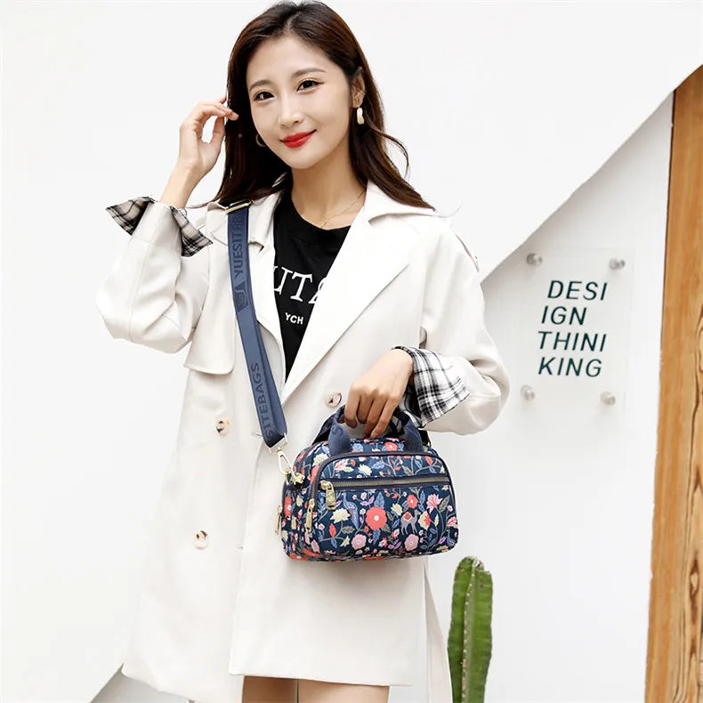 Whimsy Trail Small Printed Nylon Crossbody Bag