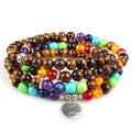 108 Mala Chakra Wrapped Bracelet