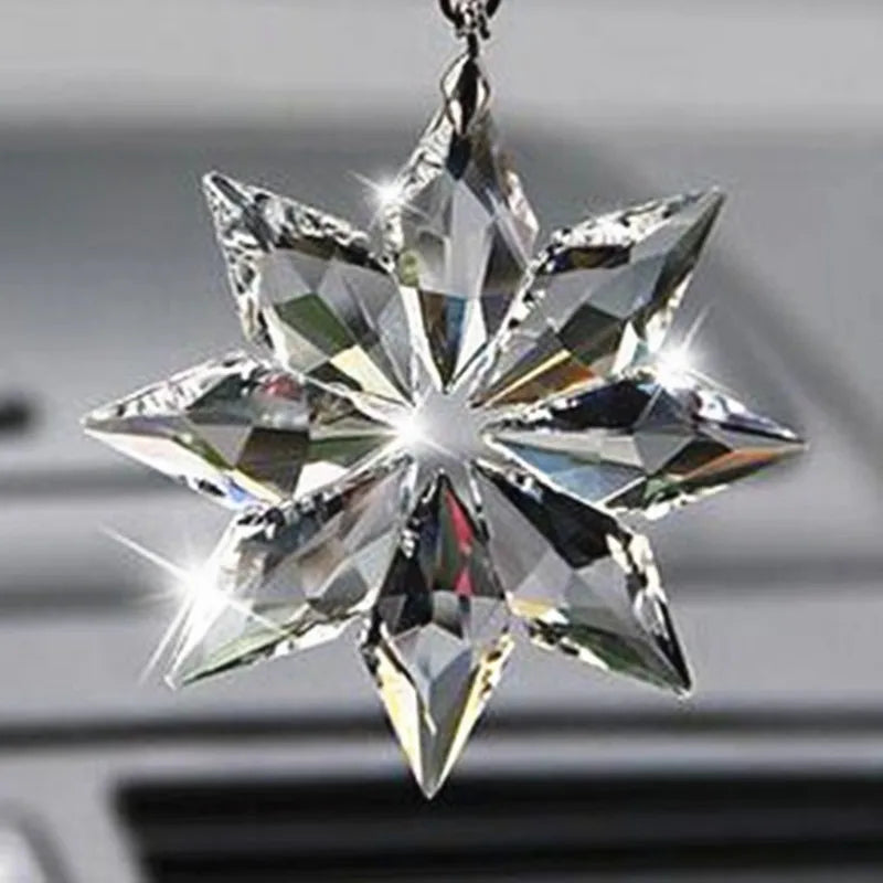 North Star Crystal Clover Suncatcher Pendant — Gift Box Included
