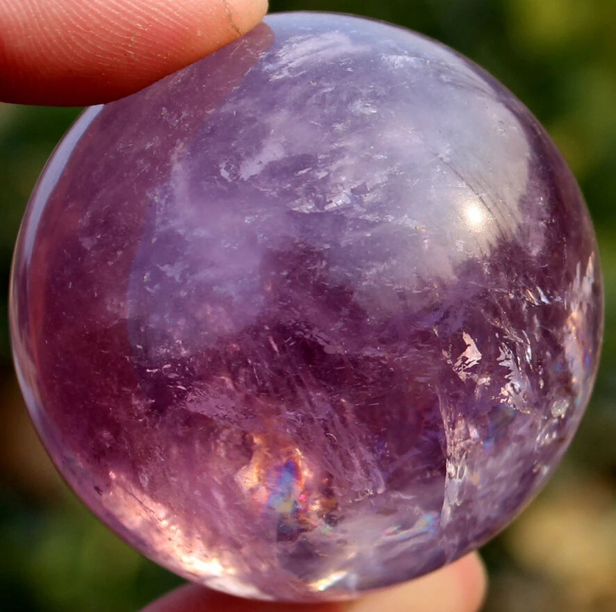 Natural Amethyst Crystal Sphere — 46mm Healing Ball