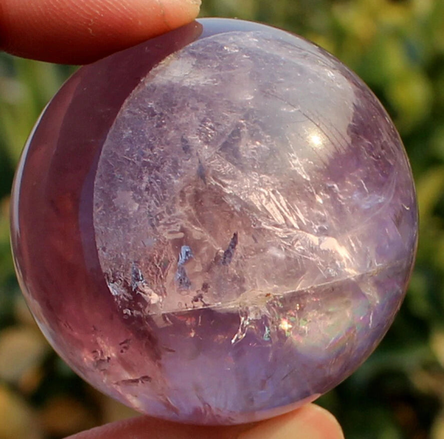 Natural Amethyst Crystal Sphere — 46mm Healing Ball