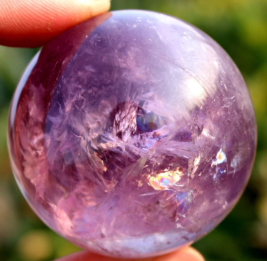 Natural Amethyst Crystal Sphere — 46mm Healing Ball