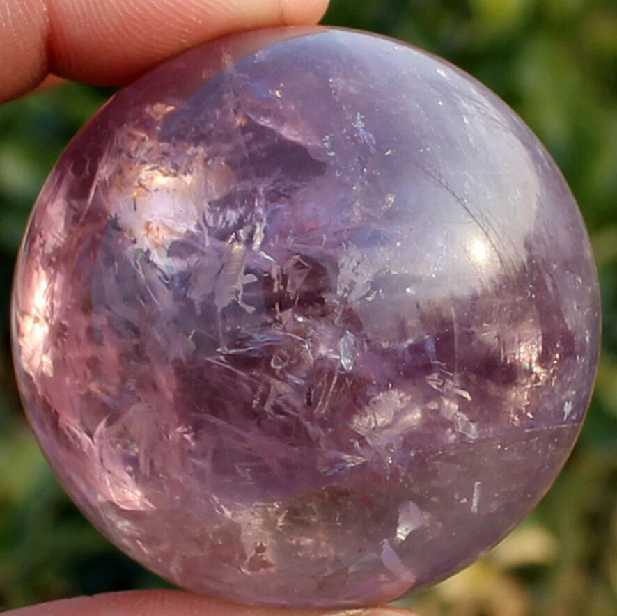 Natural Amethyst Crystal Sphere — 46mm Healing Ball