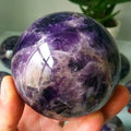 Natural Amethyst Crystal Ball Sphere | Purple Quartz Healing Stone for Home Décor & Chakra