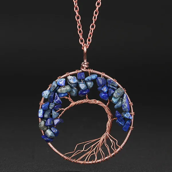 7 Chakra Tree of Life Pendant Necklace