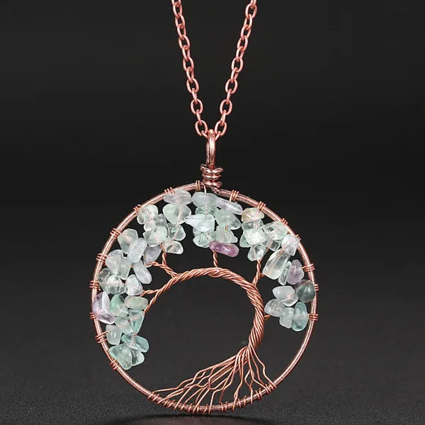 7 Chakra Tree of Life Pendant Necklace