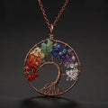 7 Chakra Tree of Life Pendant Necklace
