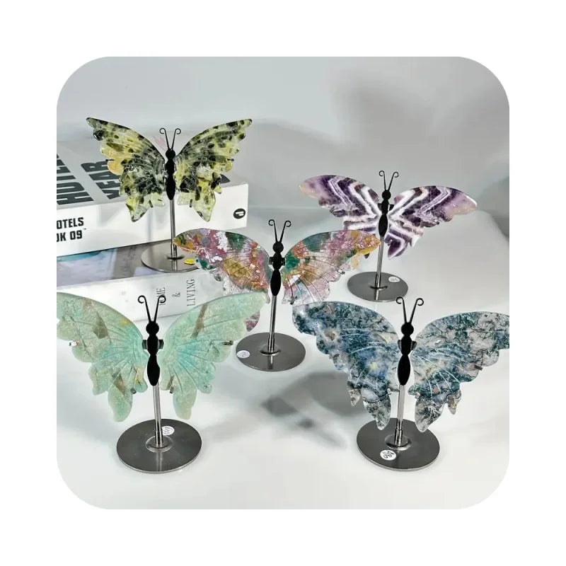 Crystal Butterfly Wings Carving — Polished Mixed Quartz | The Crystal Chooses You