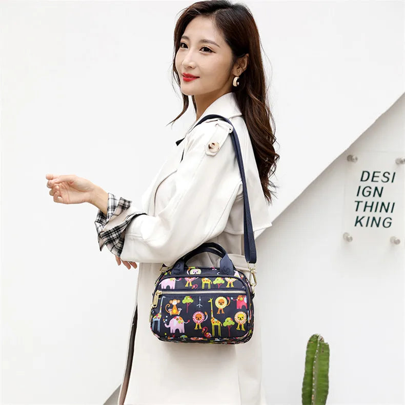 Whimsy Trail Small Printed Nylon Crossbody Bag