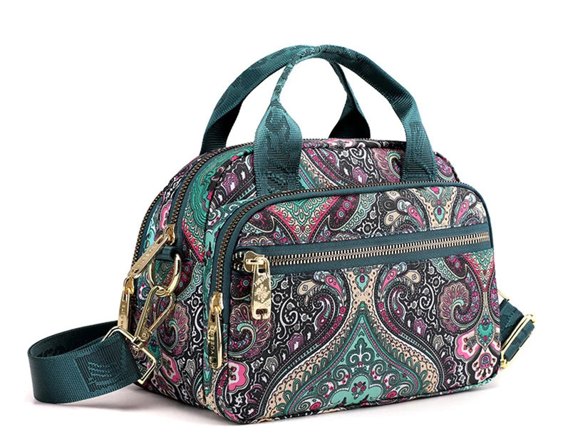 Whimsy Trail Small Printed Nylon Crossbody Bag