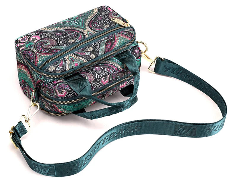 Whimsy Trail Small Printed Nylon Crossbody Bag