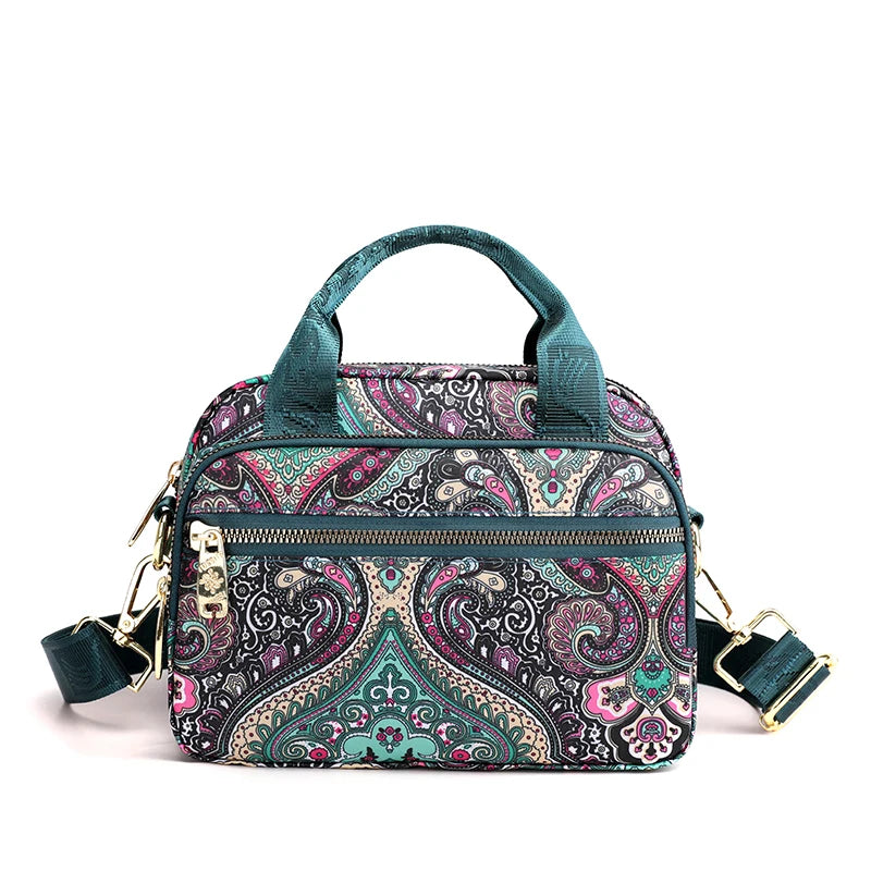 Whimsy Trail Small Printed Nylon Crossbody Bag