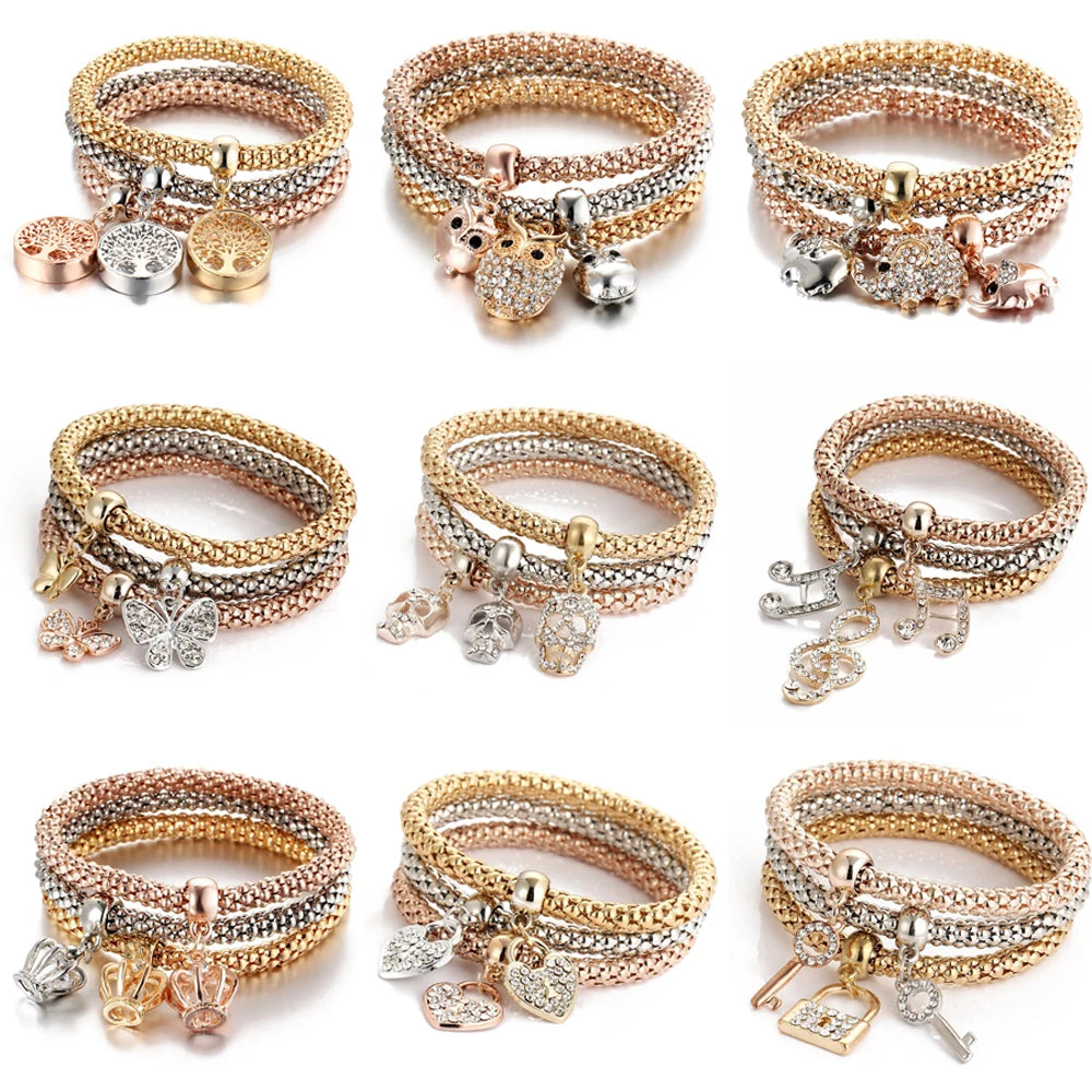 Crystal Charm Bangle — Boho Spiritual Jewelry Gift for Her