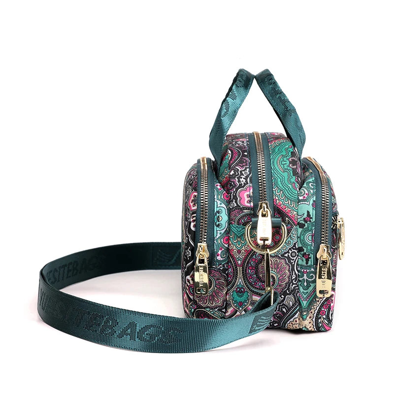 Whimsy Trail Small Printed Nylon Crossbody Bag