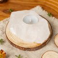 Natural Crystal Raw Stone Candle Holder — Healing Crystal Candlestick