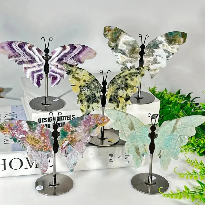 Crystal Butterfly Wings Carving — Polished Mixed Quartz | The Crystal Chooses You
