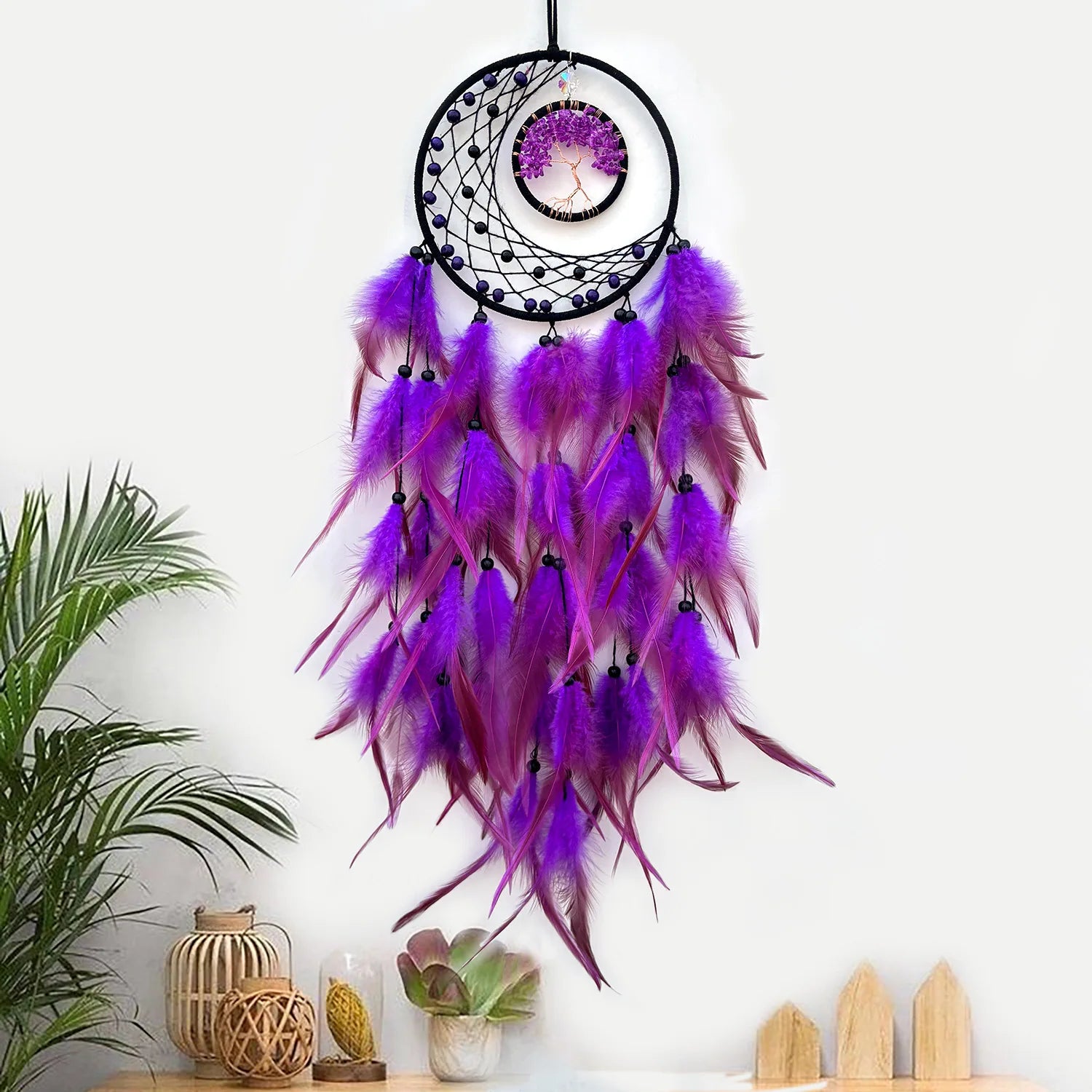 Natural Stone Tree of Life Dreamcatchers