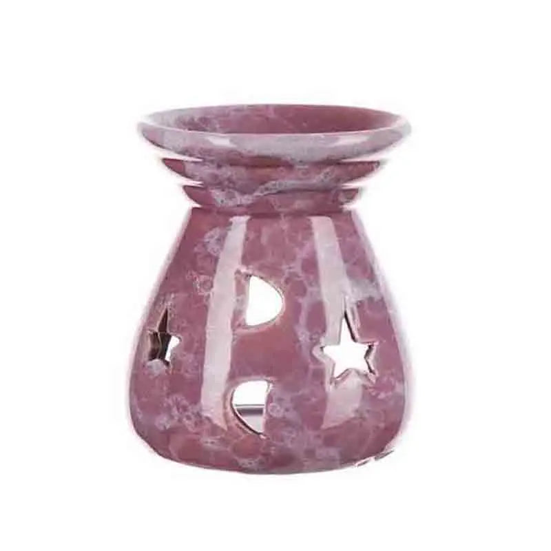 Ceramic Aromatherapy Essential Oil Burner — Candle-Powered Wax Melt Lamp