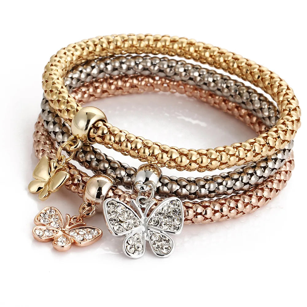Crystal Charm Bangle — Boho Spiritual Jewelry Gift for Her