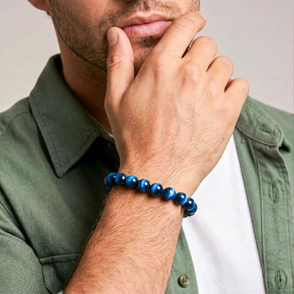 Royal Blue Tiger’s Eye Bracelet | Hawk’s Focus