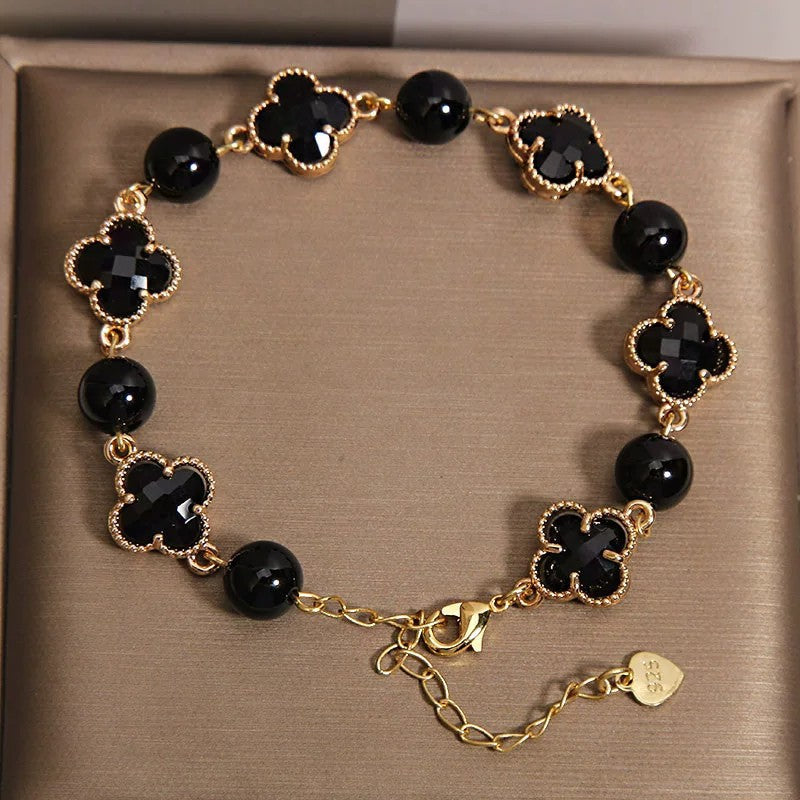 Four-Leaf Clover Bracelet | Colorful Stone-Look Styles
