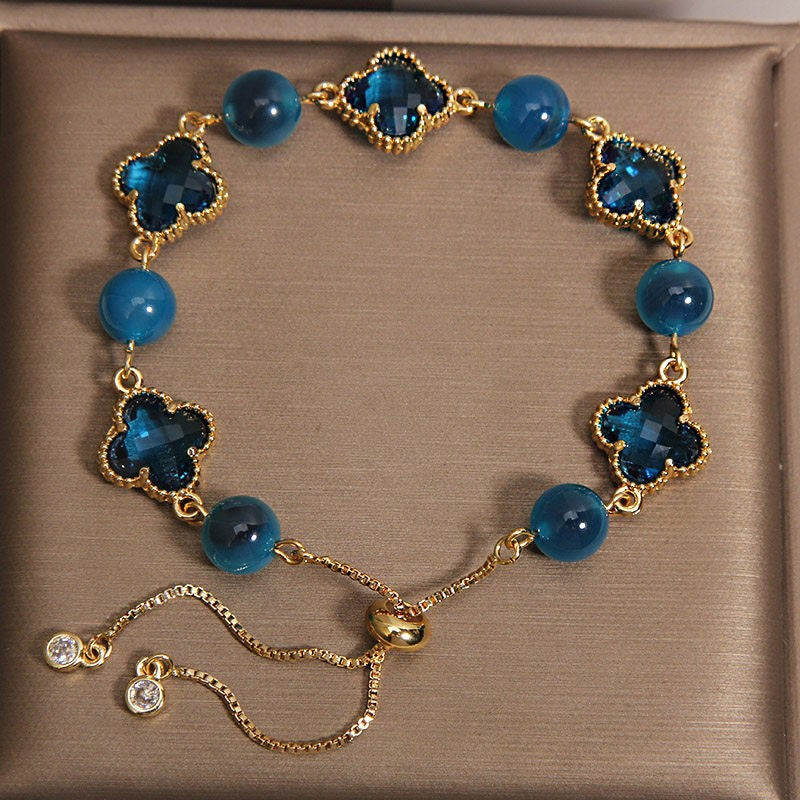 Four-Leaf Clover Bracelet | Colorful Stone-Look Styles