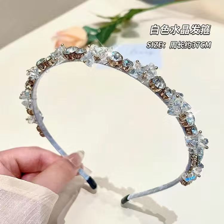 Crystal Diamond Headband — Handmade Rhinestone Fairy Hair Accessory | 4 Colors