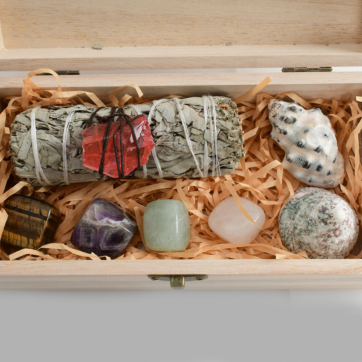 White Sage & Natural Crystal Stones Aromatherapy