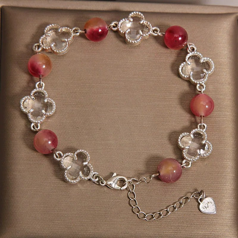 Four-Leaf Clover Bracelet | Colorful Stone-Look Styles