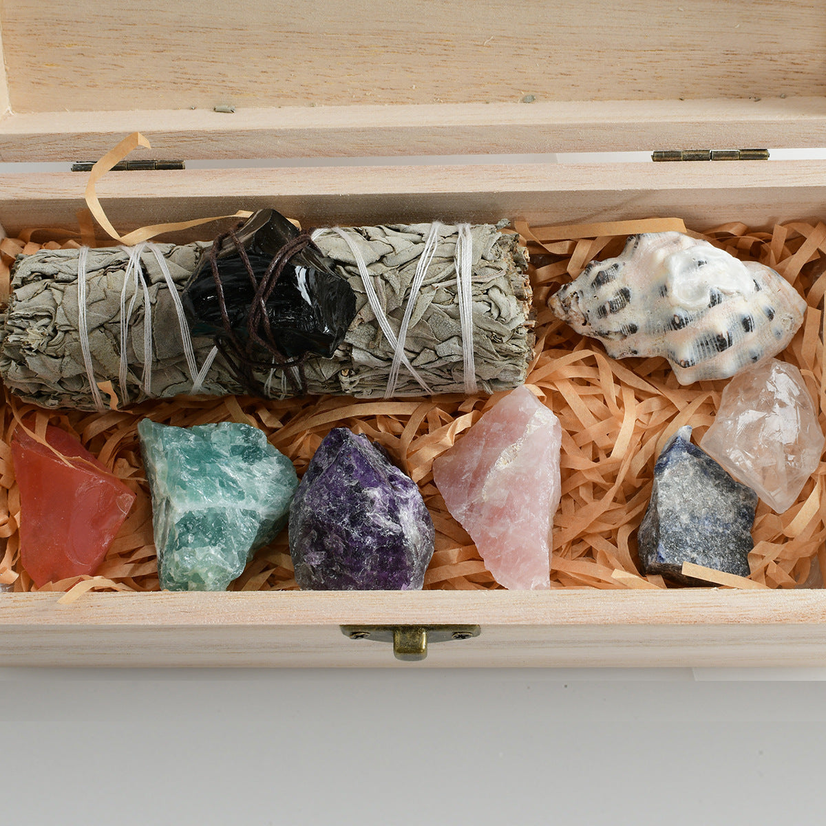 White Sage & Natural Crystal Stones Aromatherapy