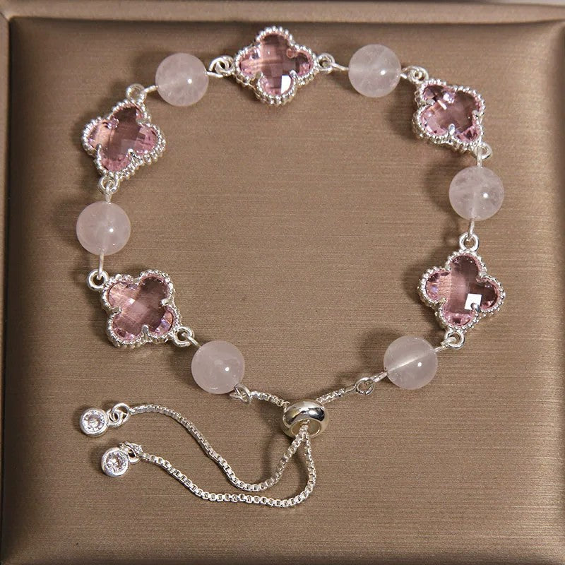 Four-Leaf Clover Bracelet | Colorful Stone-Look Styles