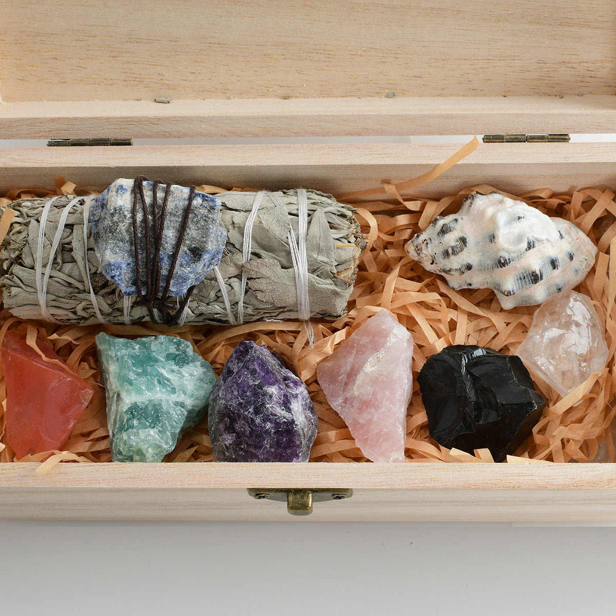 White Sage & Natural Crystal Stones Aromatherapy