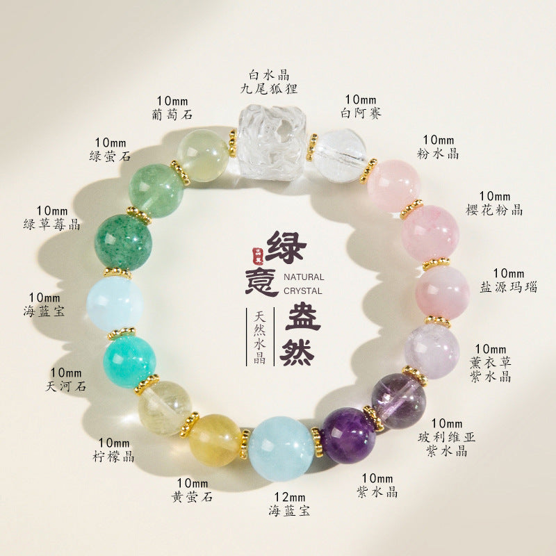 Natural Stone Crystal Bracelet | Multi-Gemstone Healing Beads