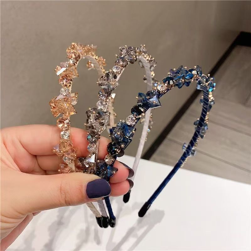 Crystal Diamond Headband — Handmade Rhinestone Fairy Hair Accessory | 4 Colors