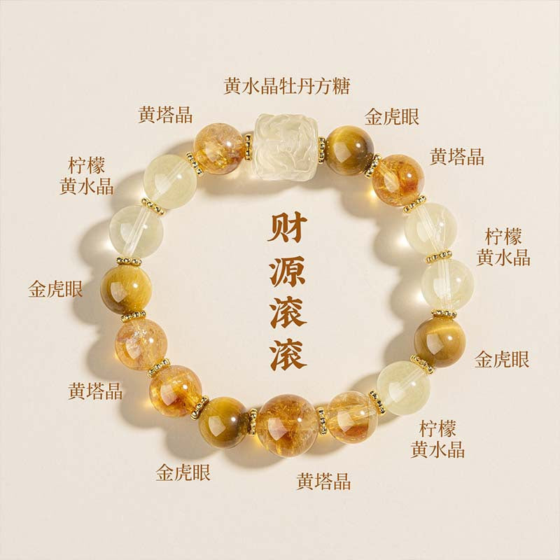 Natural Stone Crystal Bracelet | Multi-Gemstone Healing Beads