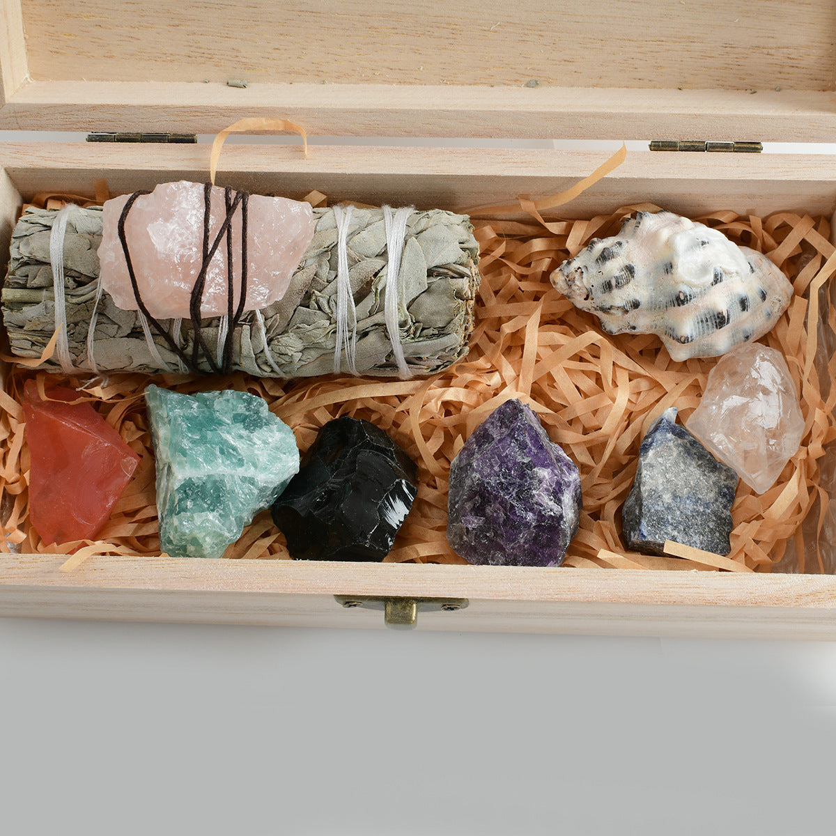 White Sage & Natural Crystal Stones Aromatherapy
