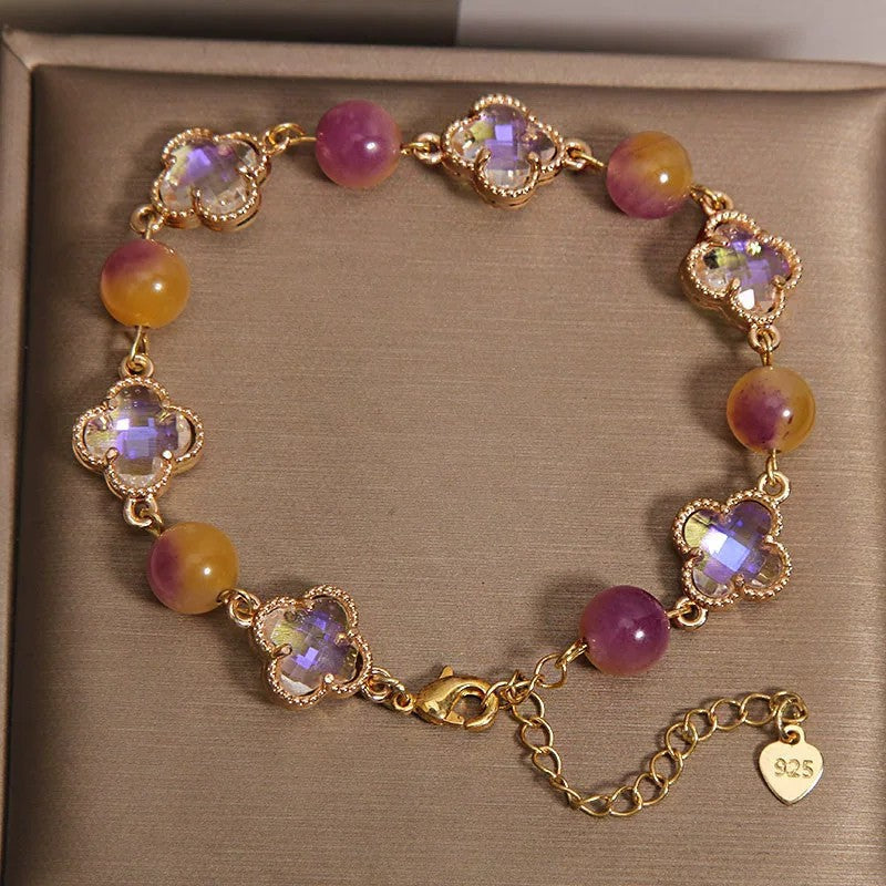 Four-Leaf Clover Bracelet | Colorful Stone-Look Styles
