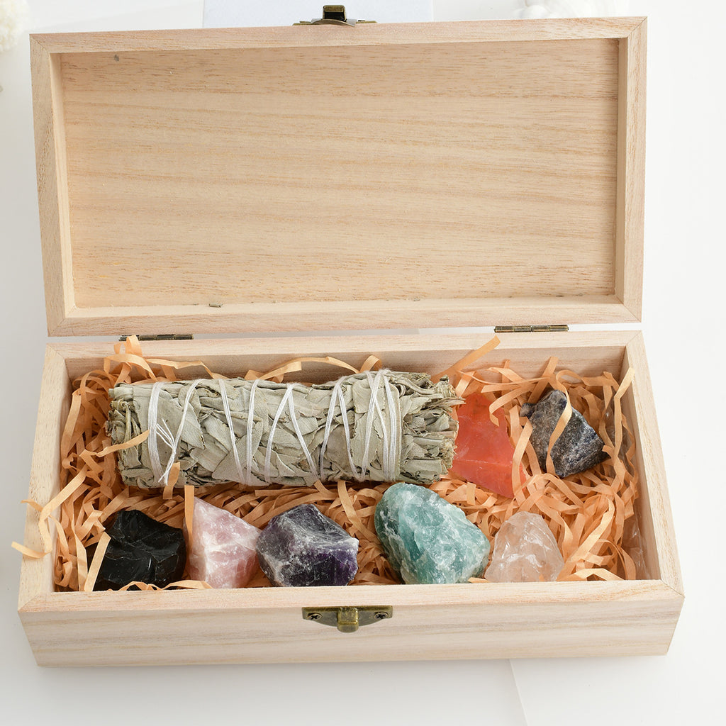 White Sage & Natural Crystal Stones Aromatherapy