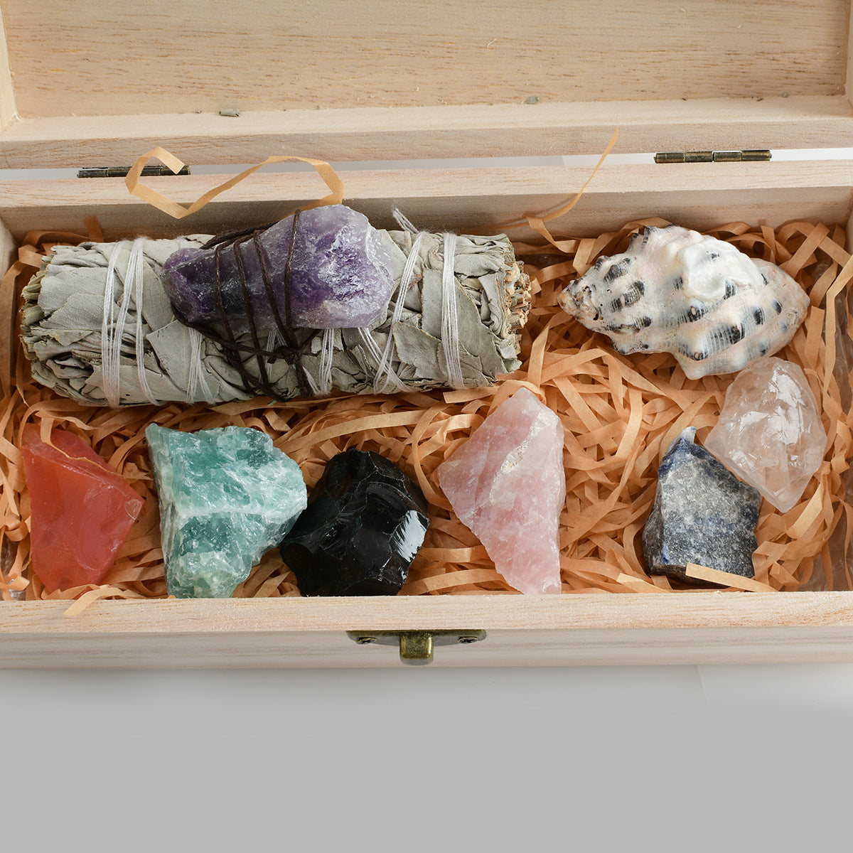 White Sage & Natural Crystal Stones Aromatherapy
