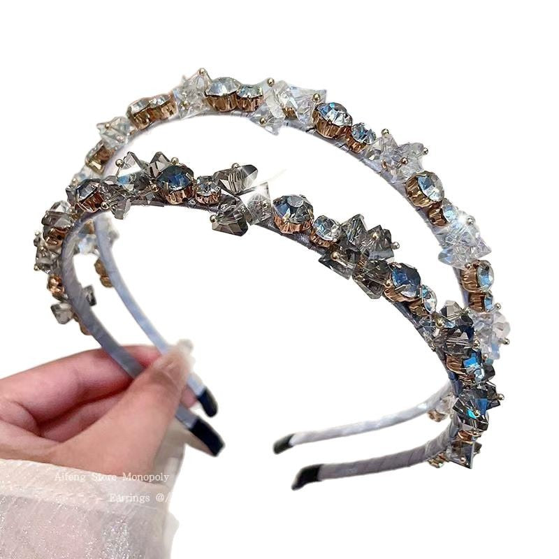 Crystal Diamond Headband — Handmade Rhinestone Fairy Hair Accessory | 4 Colors
