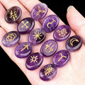 Natural Crystal Agate Rune Set (13 Pieces)