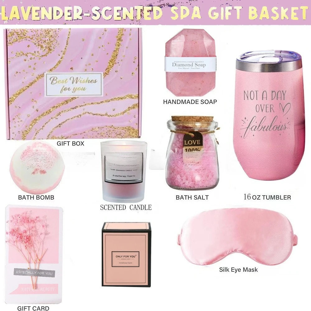 Lavender Spa Gift Basket Set
