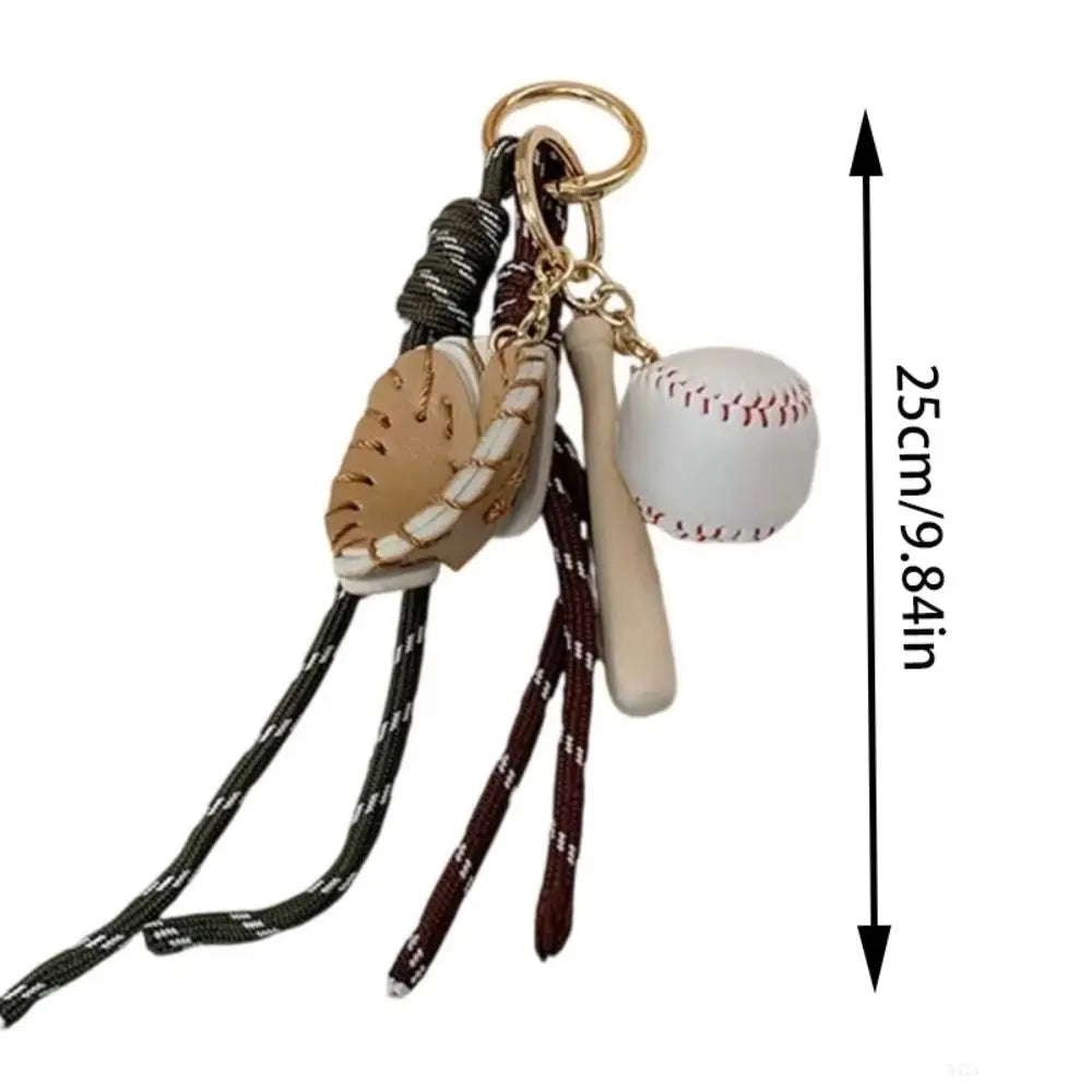 Baseball Braid Rope Bag Charm – Miu Style Woven Nylon Pendant