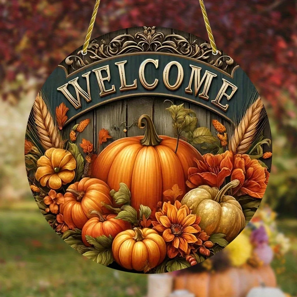 Fall Pumpkin Acrylic Suncatcher — Colorful Window Hanging for Autumn & Halloween Décor
